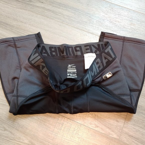 EUC Men's Nike Pro Combat Black Hyperstrong Baseball Slider Shorts - Size Large - Picture 7 of 16